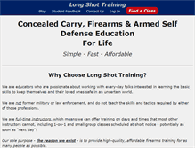 Tablet Screenshot of longshottraining.com